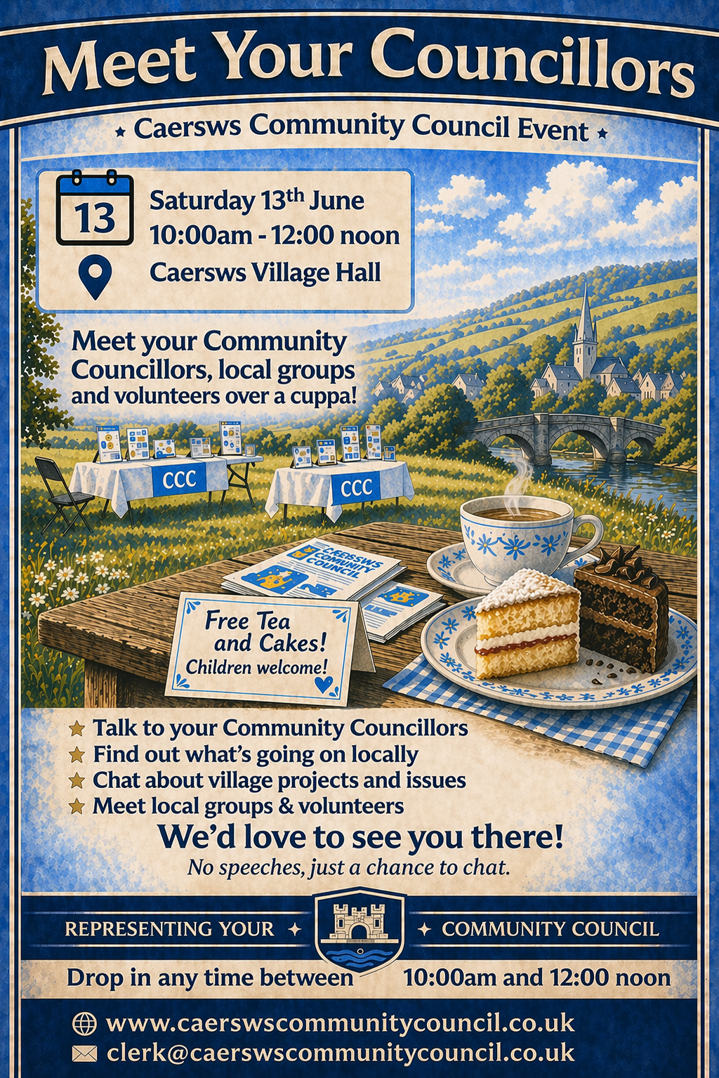 Meet Your Councillors – Community Drop-In Event -13th June 2026
