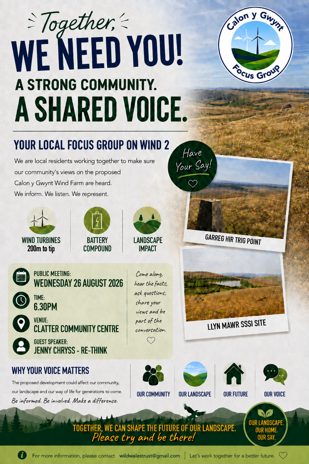 Public Meeting – Proposed Parc Ynni Calon y Gwynt Development